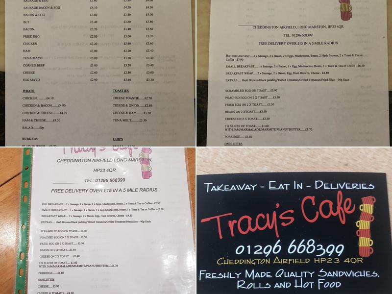 Tracy’s Cafe Menu
