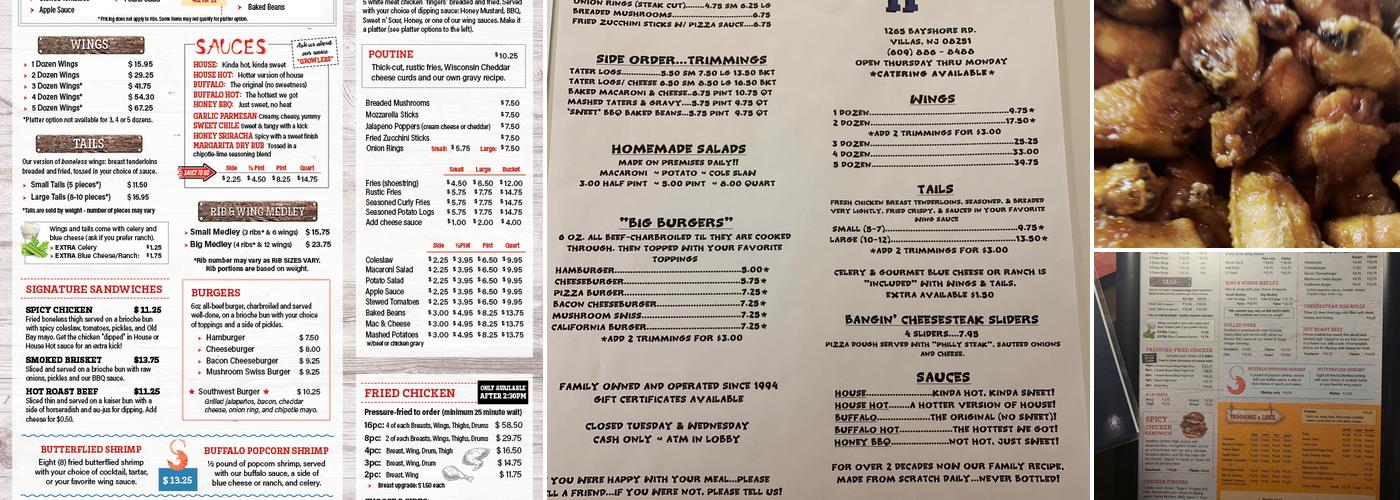 Wing It Menu