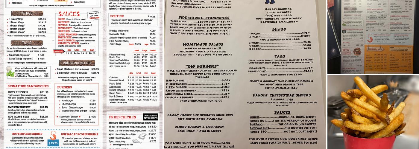 Wing It Menu