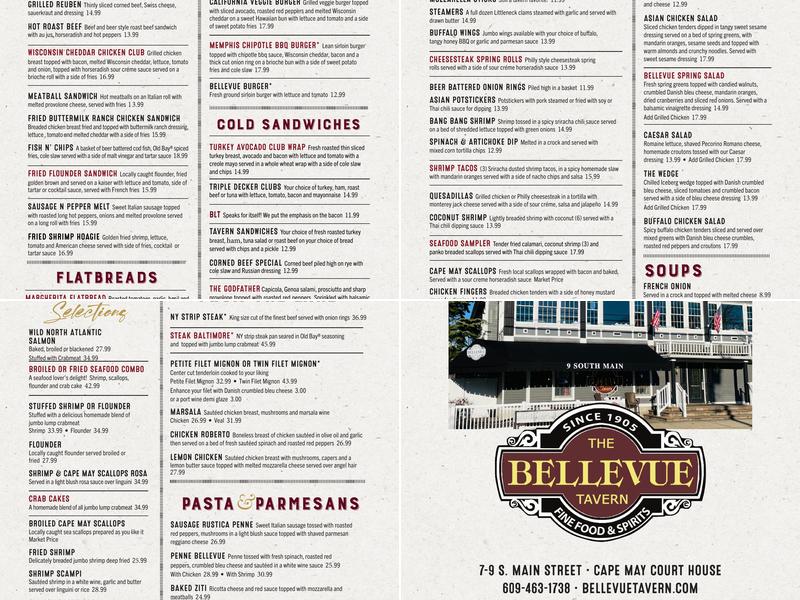 Bellevue Tavern Menu