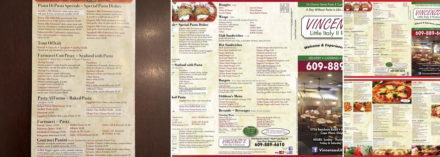 Vincenzo's Little Italy Menu