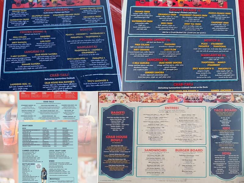 Two Mile Crab House & Crush Bar Menu