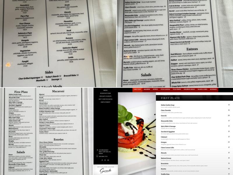 Panico's Bistro Menu