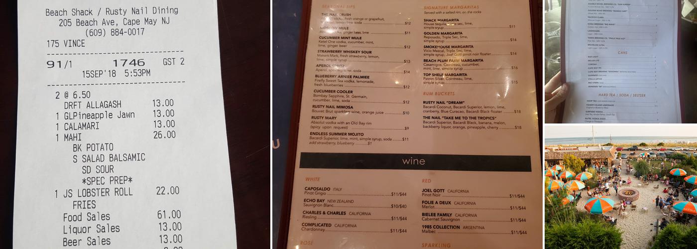 Rusty Nail Menu