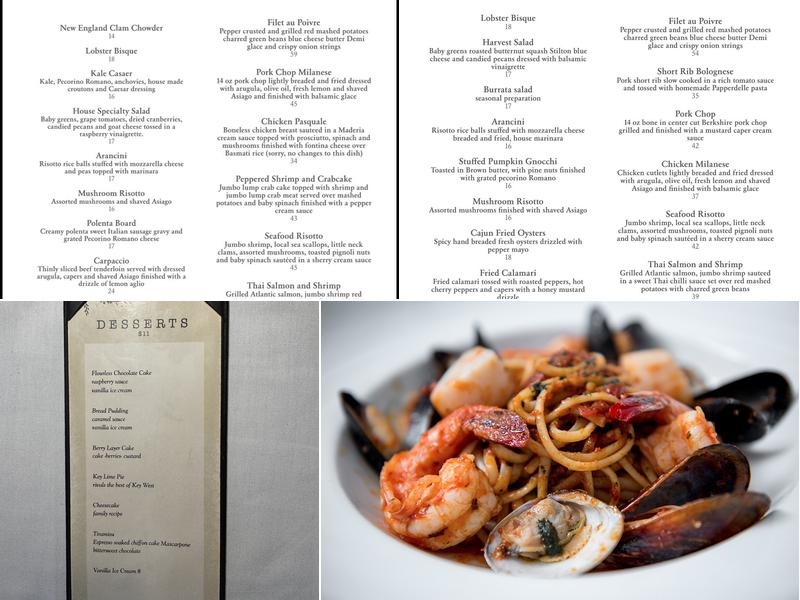 Tisha's Fine Dining Menu