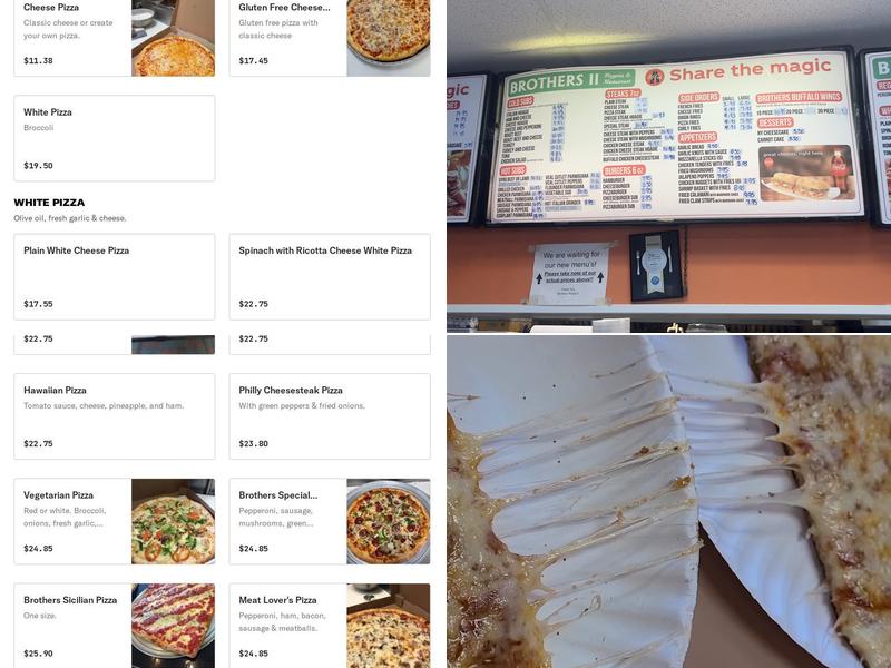 Brother's Pizza II Cape May Menu