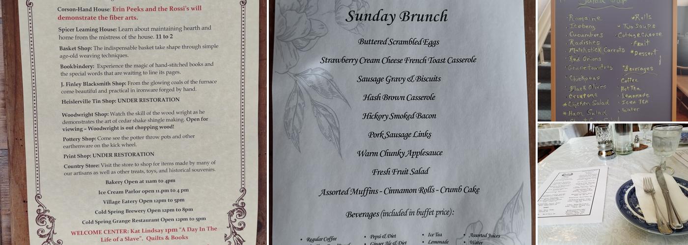 Cold Spring Grange Restaurant Menu