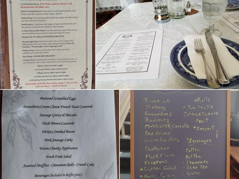Cold Spring Grange Restaurant Menu