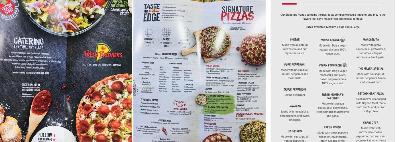 Fresh Brothers Pizza Manhattan Beach Menu