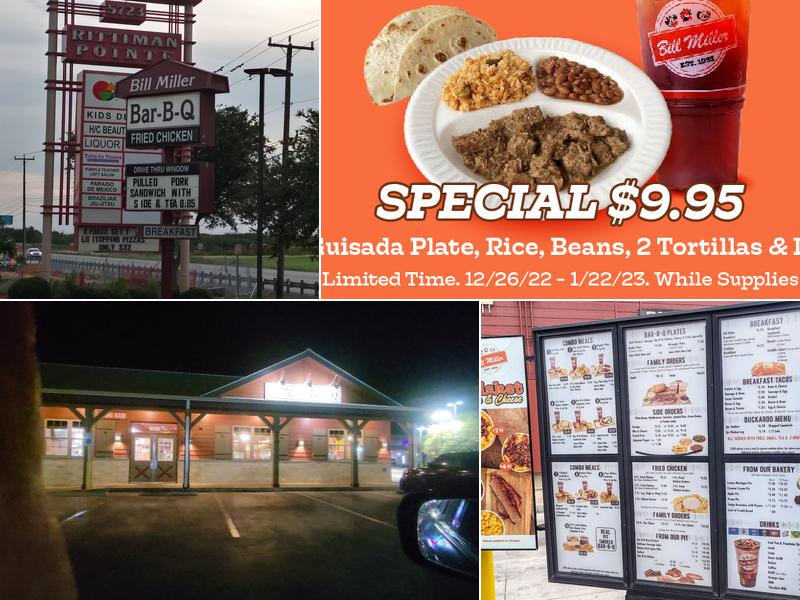 Bill Miller BBQ Menu