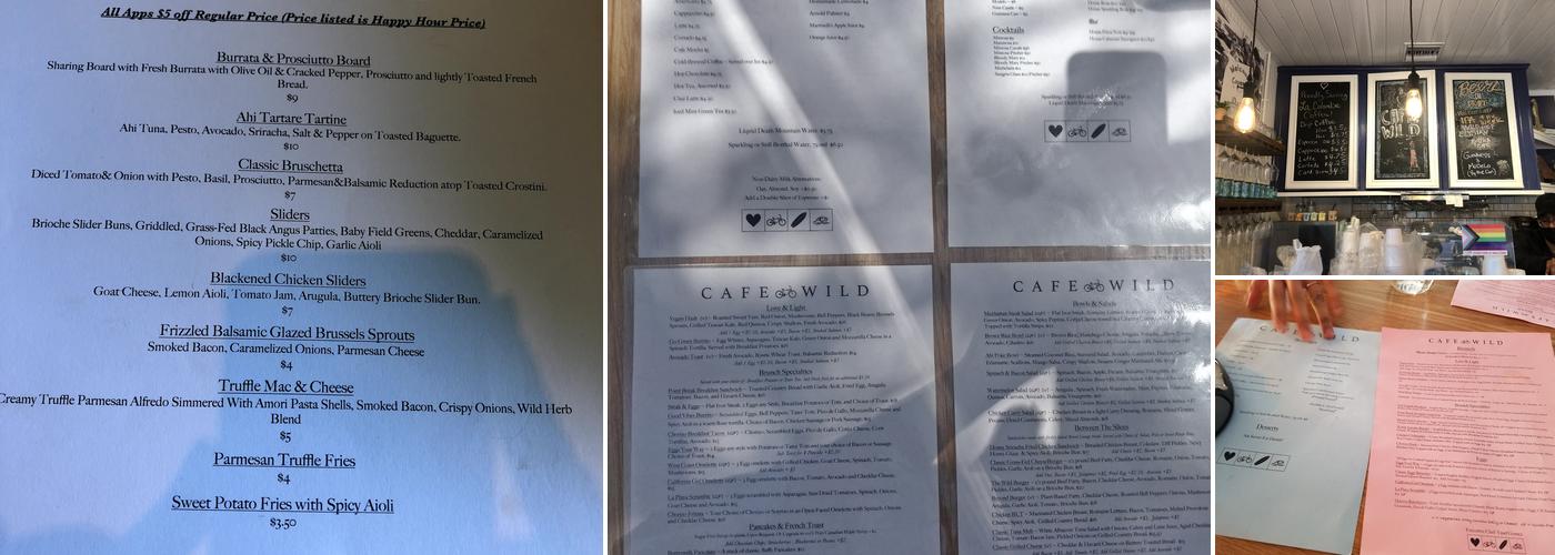Cafe Wild Menu