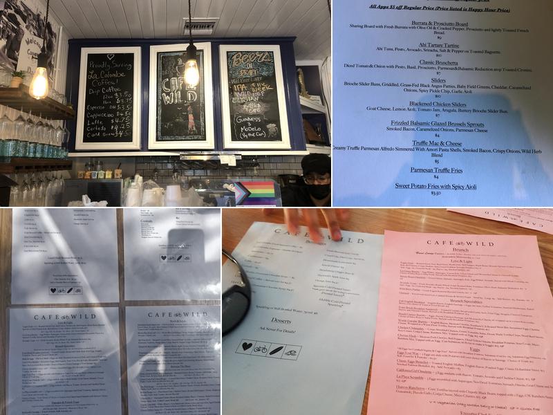 Cafe Wild Menu