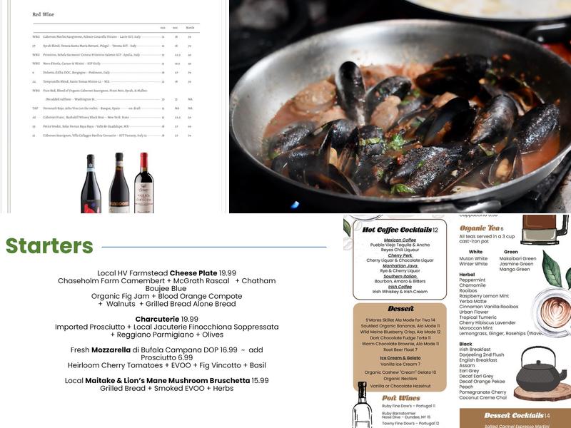 Aroma Thyme Bistro Menu