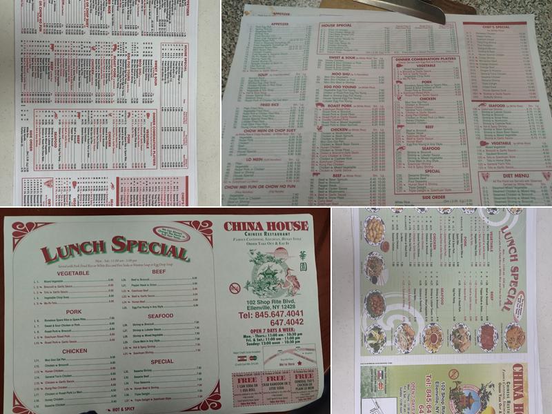 China House Menu