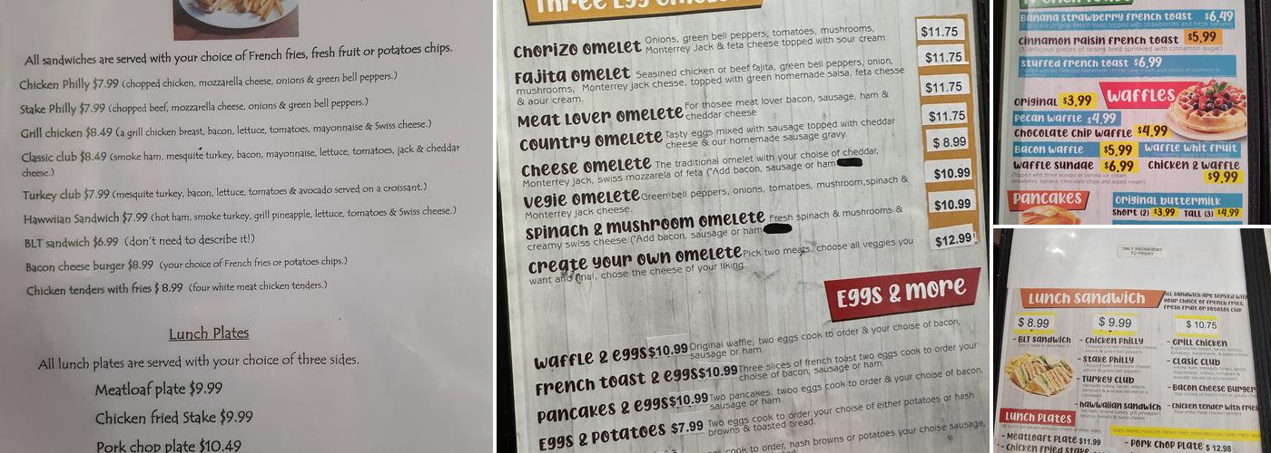 The Broken Egg Cafe Menu