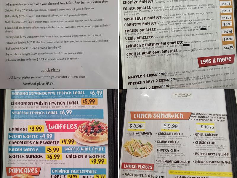 The Broken Egg Cafe Menu