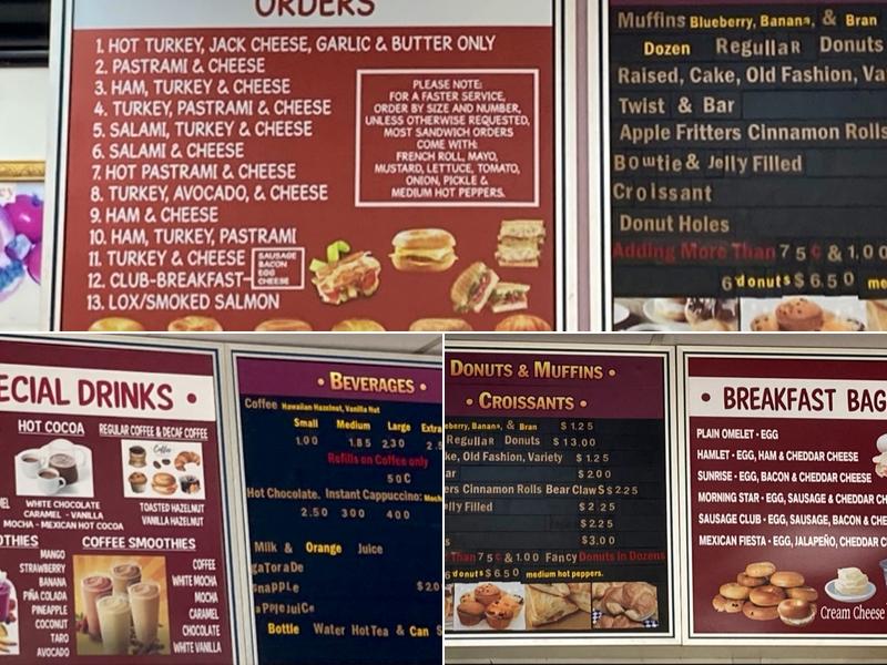 Spudnuts Donuts Menu