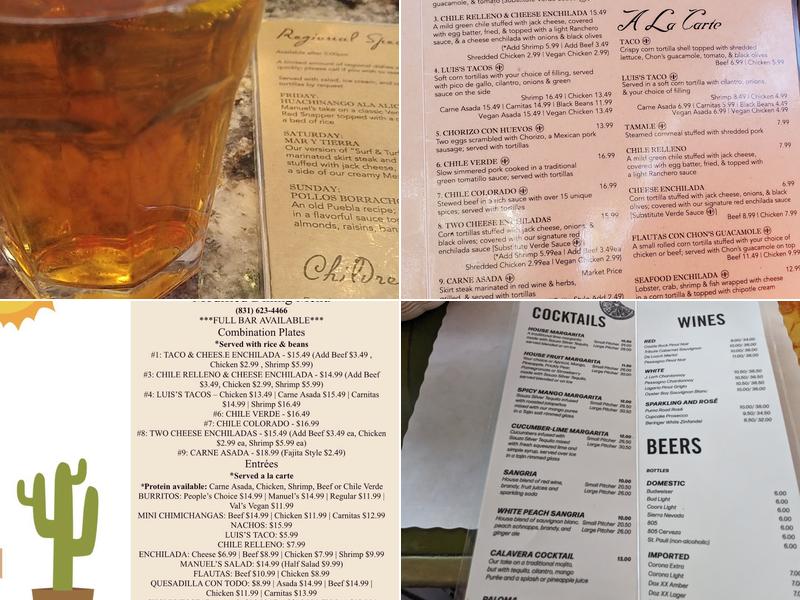 Jardines de San Juan Restaurant & Event Venue Menu