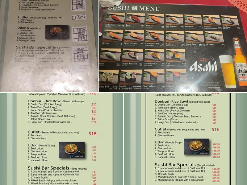 Miyako Japanese Restaurant Menu