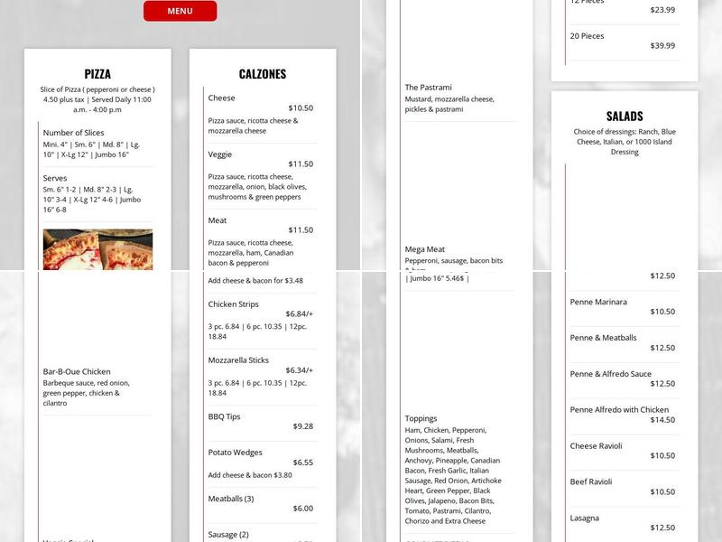 La Verne Pizza Co Menu