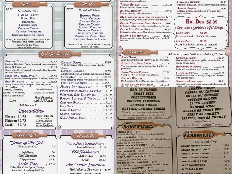 Collegiate Menu