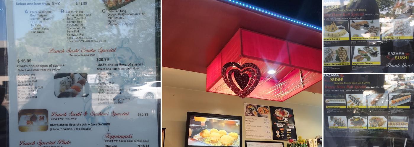 Kazama Sushi Menu