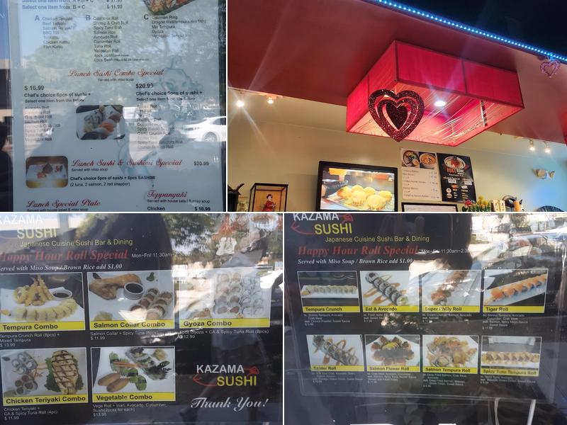 Kazama Sushi Menu