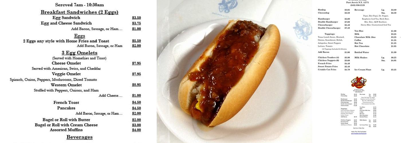 Texas Lunch Menu