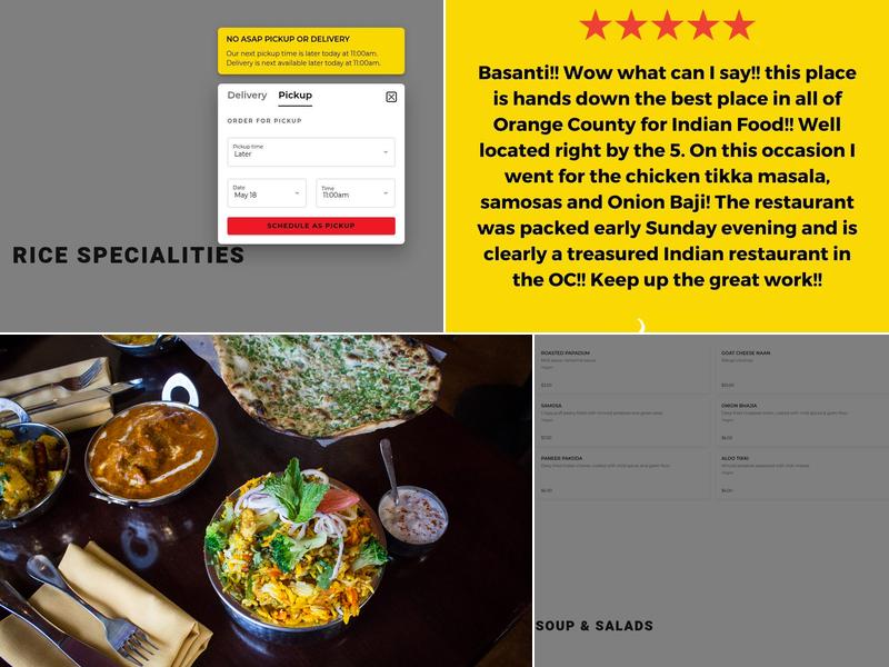 BASANTI Menu