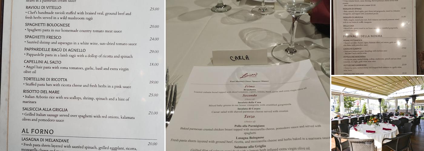 Luciana's Ristorante Menu