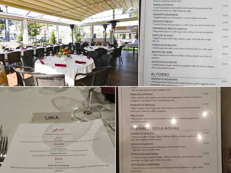 Luciana's Ristorante Menu