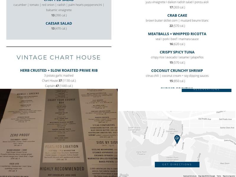 Chart House Menu