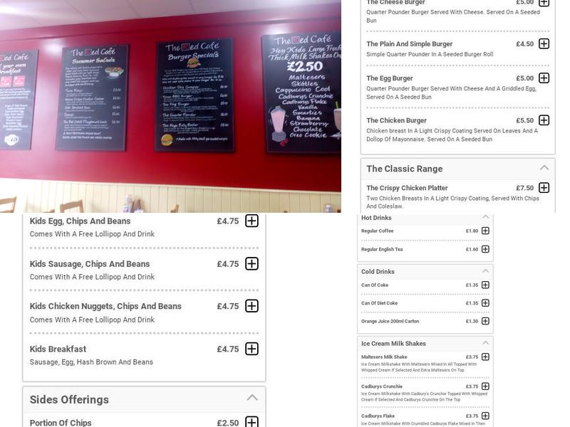 The Red Cafe Menu