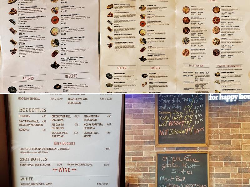 Custom Pie and Bar Menu