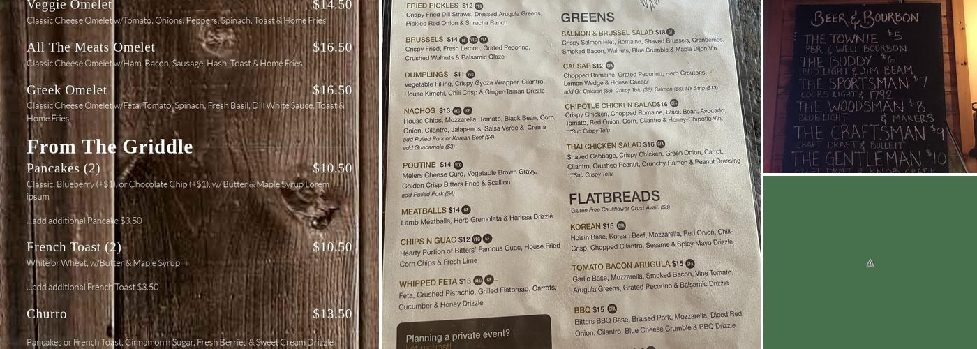 Bitters & Bones Menu