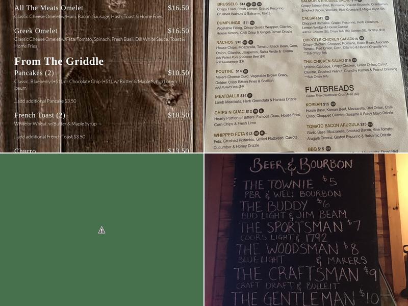 Bitters & Bones Menu