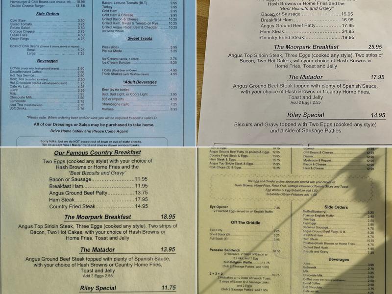 Cactus Patch Restaurant Menu