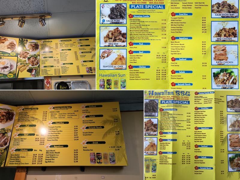 Yummy Hawaiian BBQ Menu