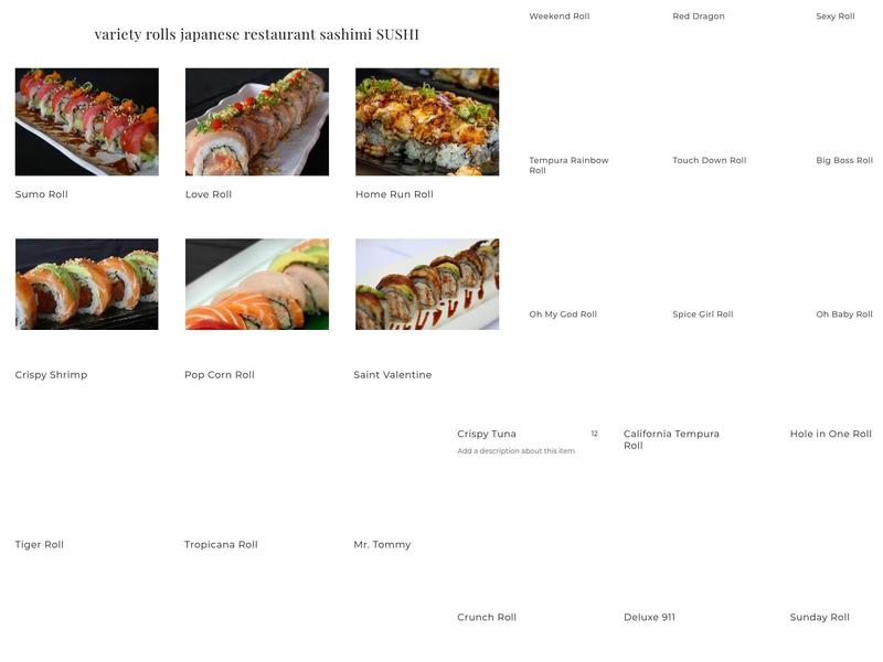 Sushi Planet (Moorpark) Menu