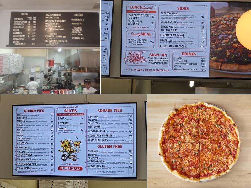 Prime Pizza Menu