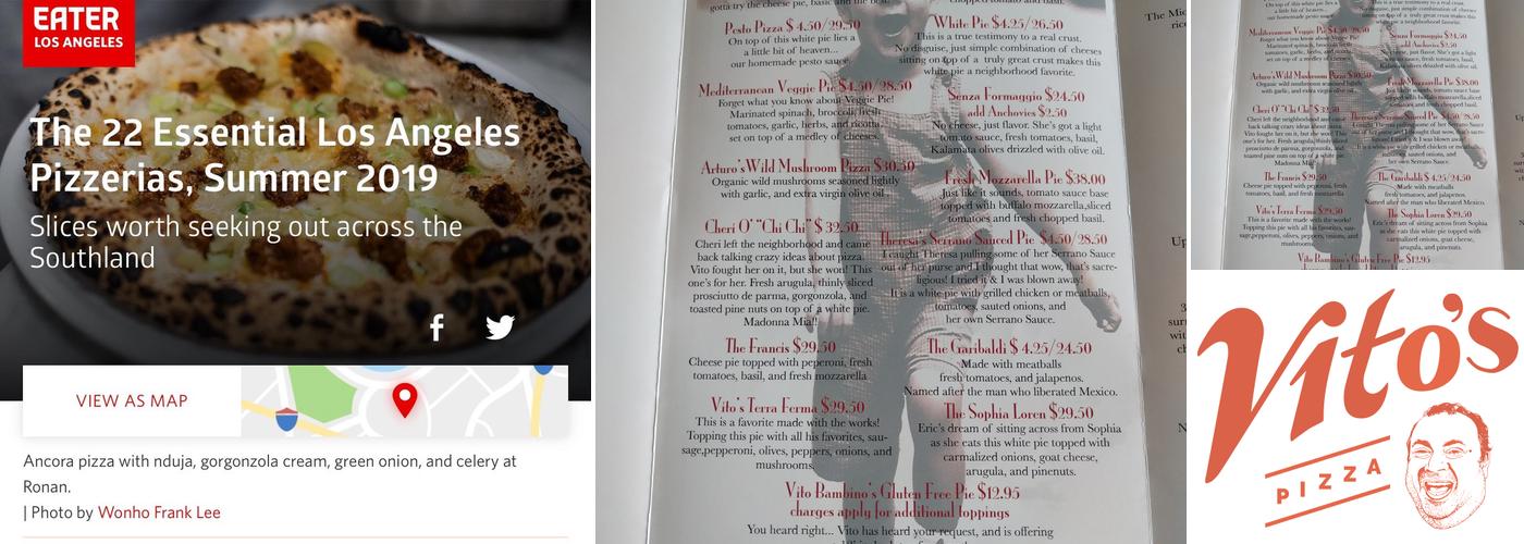 Vito's Pizza Menu
