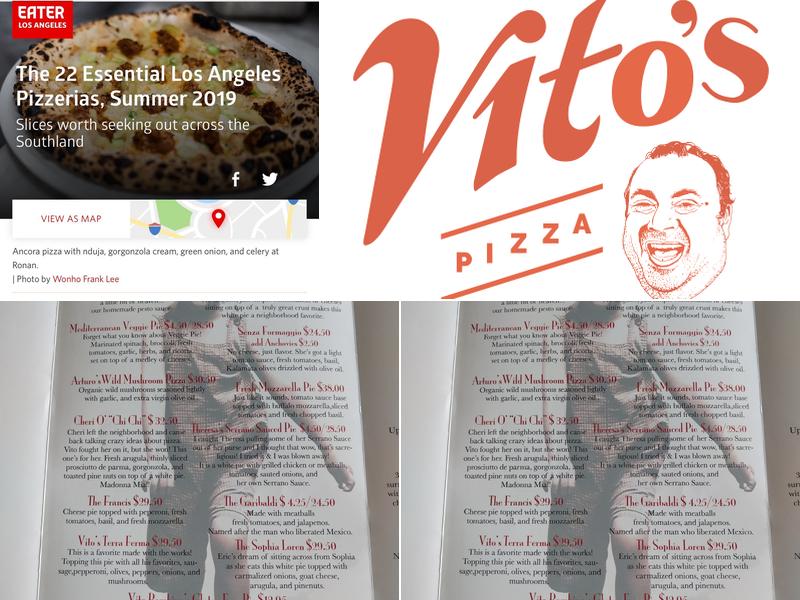 Vito's Pizza Menu