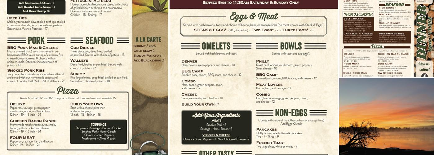 Camp 28 Menu