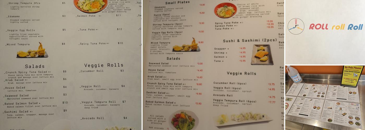 Roll roll Roll Menu