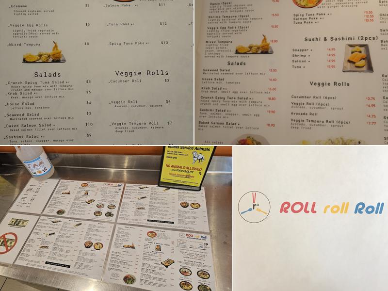 Roll roll Roll Menu