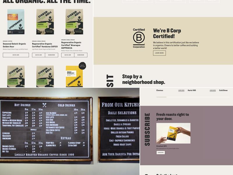 Groundwork Coffee Co. Menu