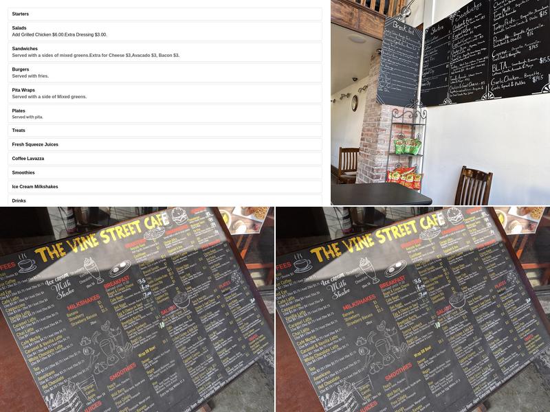 The Vine Street Deli Menu