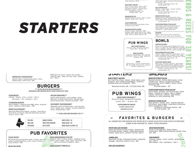 Great Dane Pub & Brewing Co. - Wausau Menu