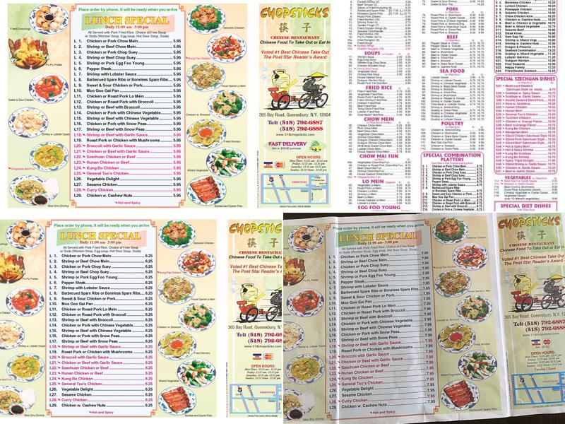 Chopsticks Menu