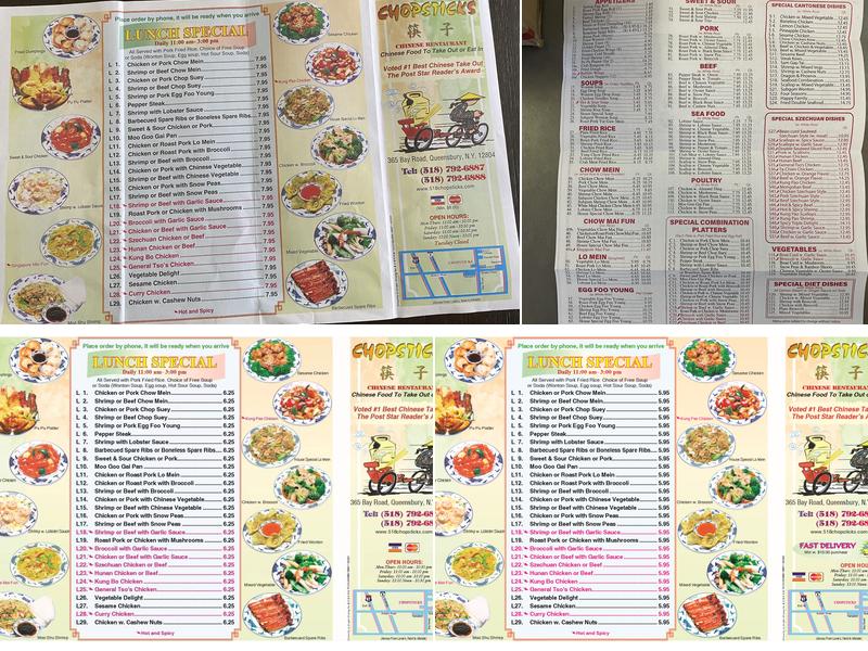Chopsticks Menu